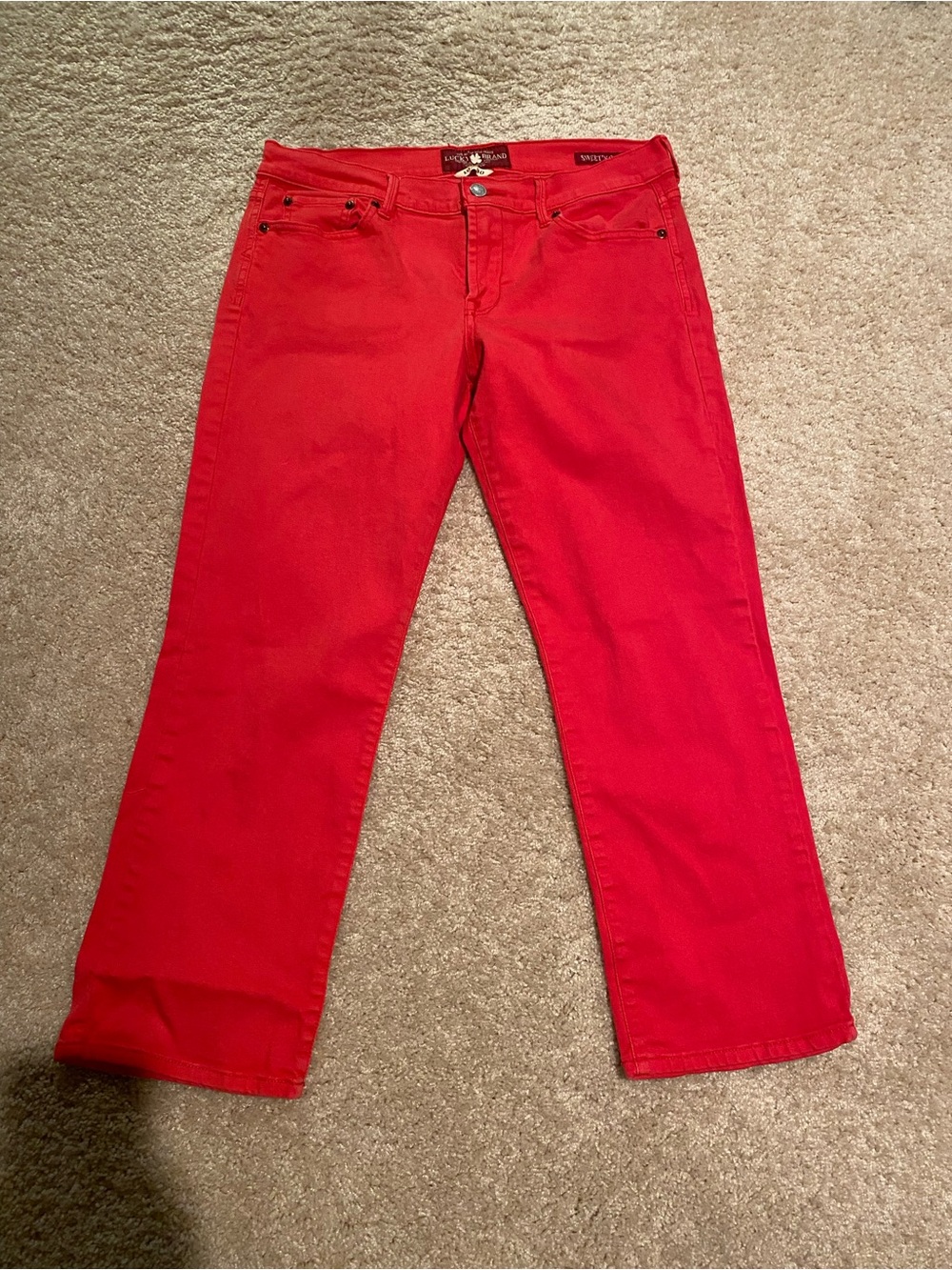 Lucky Brand Red Straight Jeans for Men